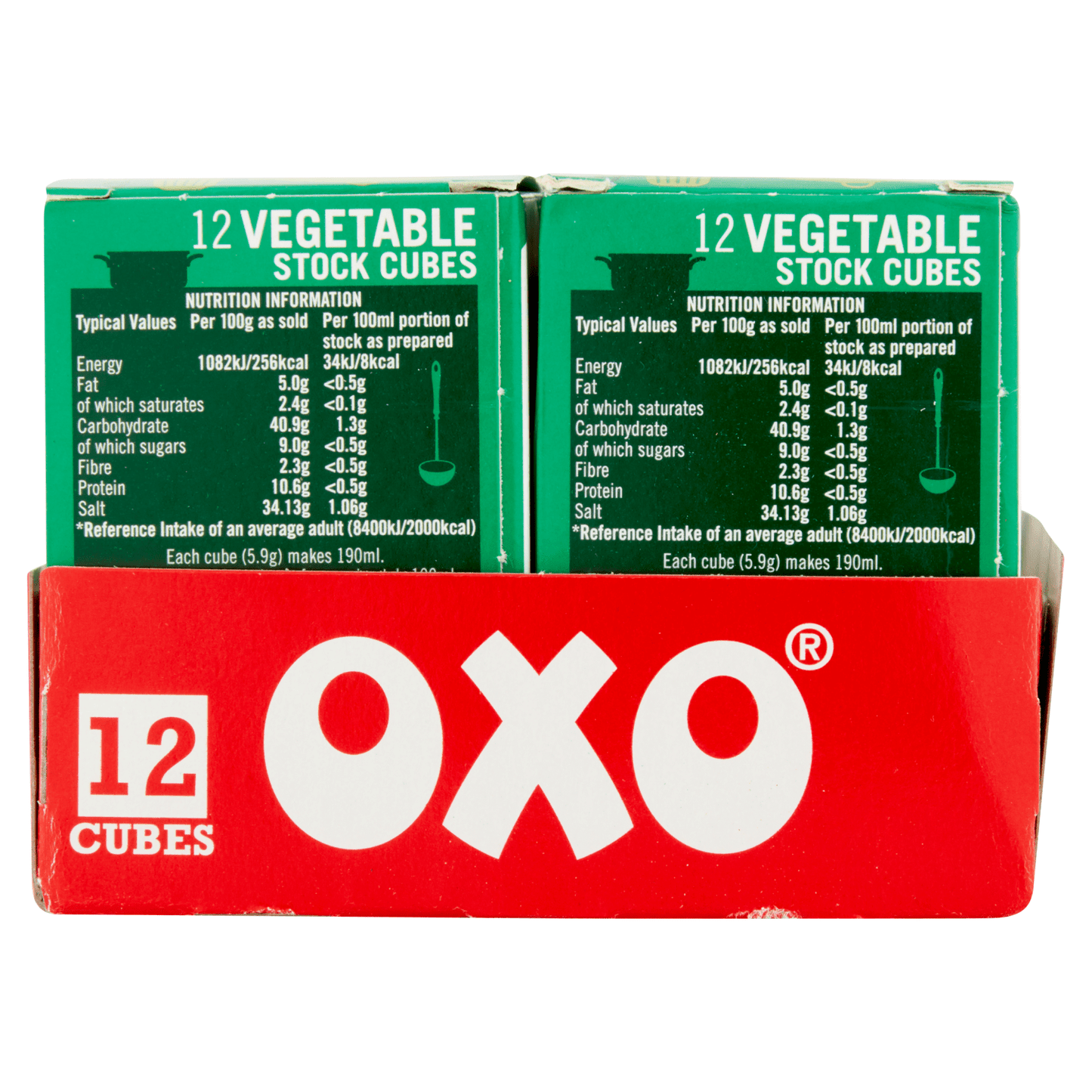 OXO 12 Vegetable Stock Cubes 71g - UK Food & Drink - 5000175411217