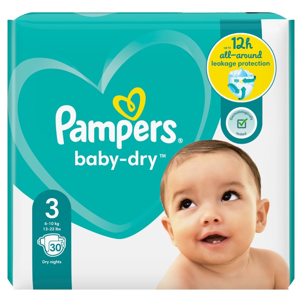 Pampers Babydry Taped S3 Carry Pk 5Kg - 9Kg - UK Food & Drink - 4015400601876