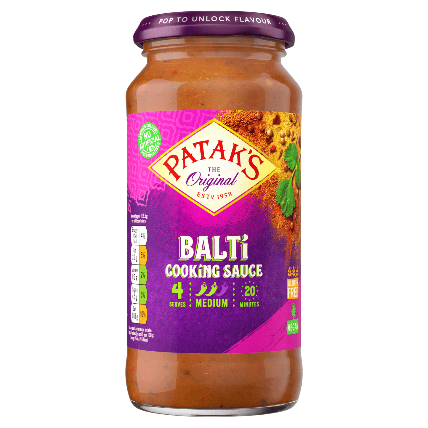 Patak's Balti Cooking Sauce 450g - UK Food & Drink - 5011308505048