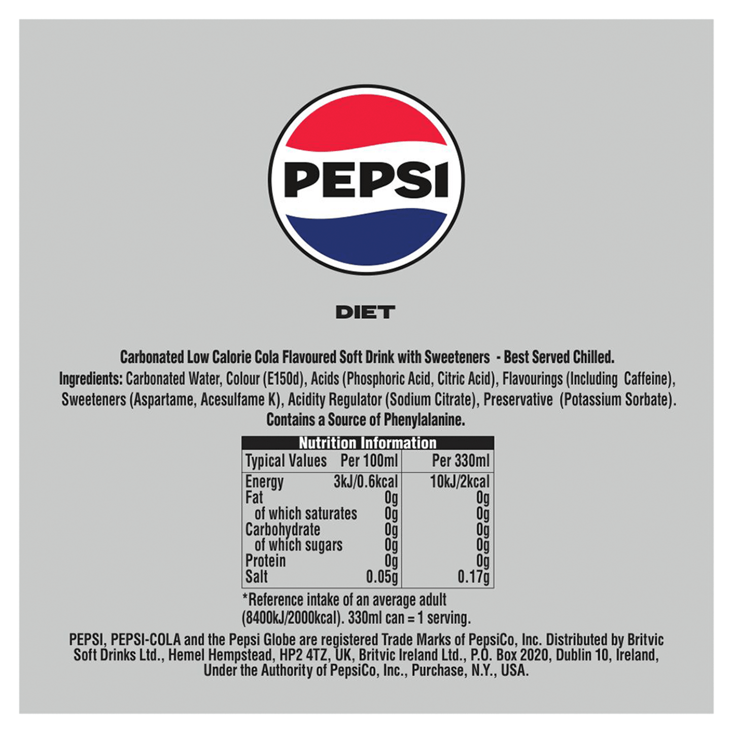 Pepsi Diet 2 Litres - UK Food & Drink - 4060800002242