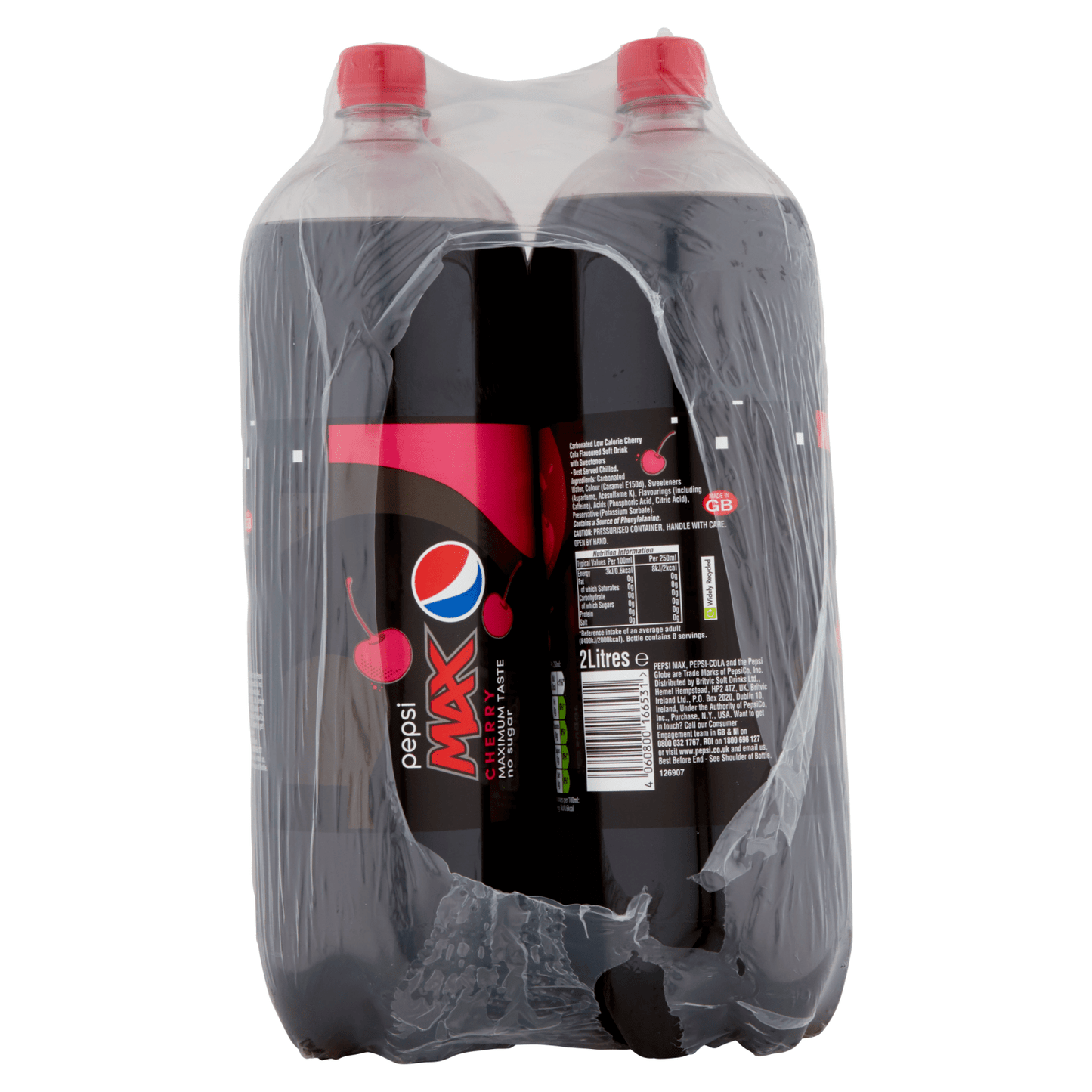 Pepsi Max Cherry 2 Litres - UK Food & Drink - 4060800166531