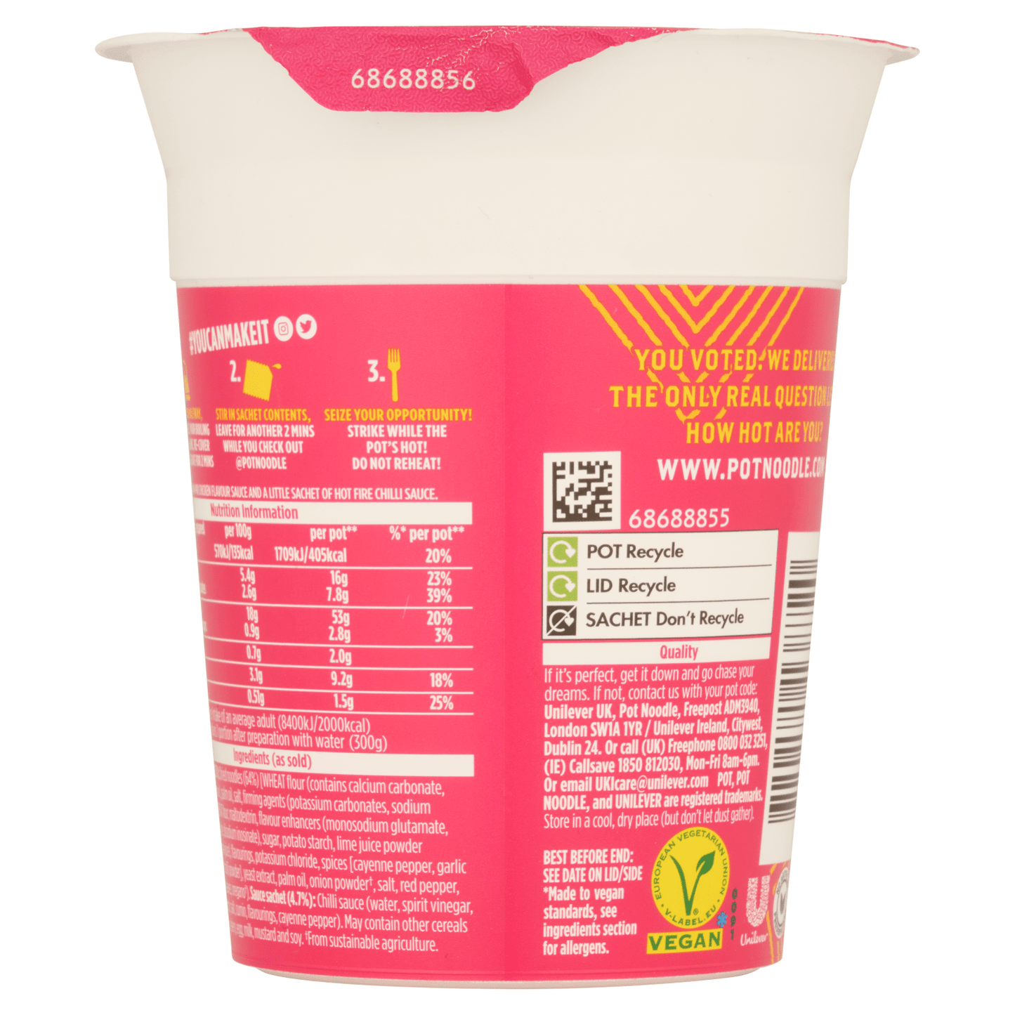 Pot Noodle Piri Piri Chicken Flavour 90g - UK Food & Drink - 8720181138720