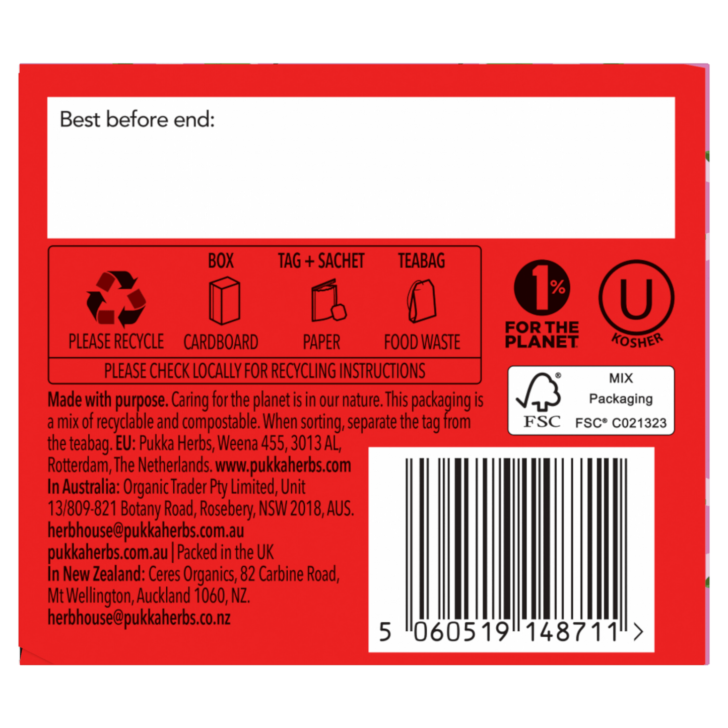 Pukka 20 Morning Berry Herbal Tea Sachets 34g - UK Food & Drink - 5060519148711