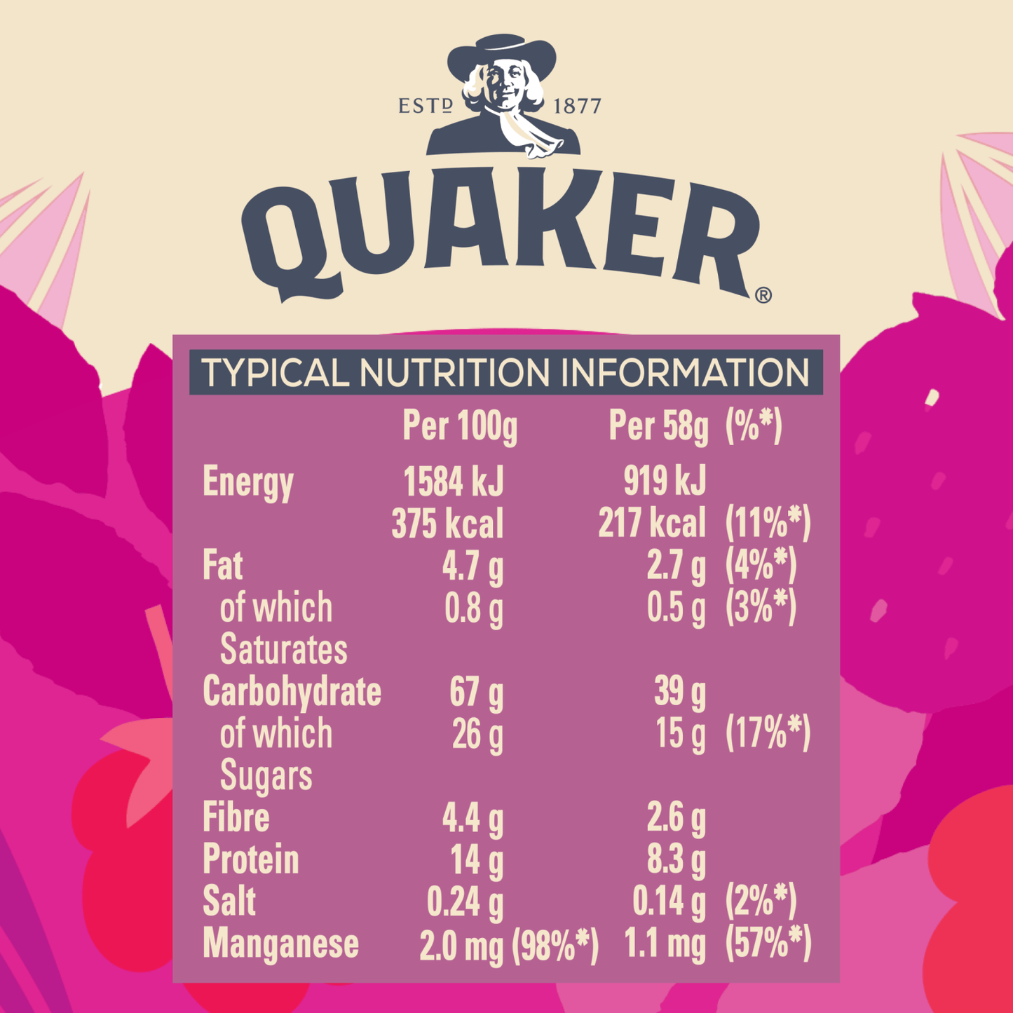 Quaker Oat So Simple Summer Berries Porridge Pot 58g - UK Food & Drink - 5000108133971