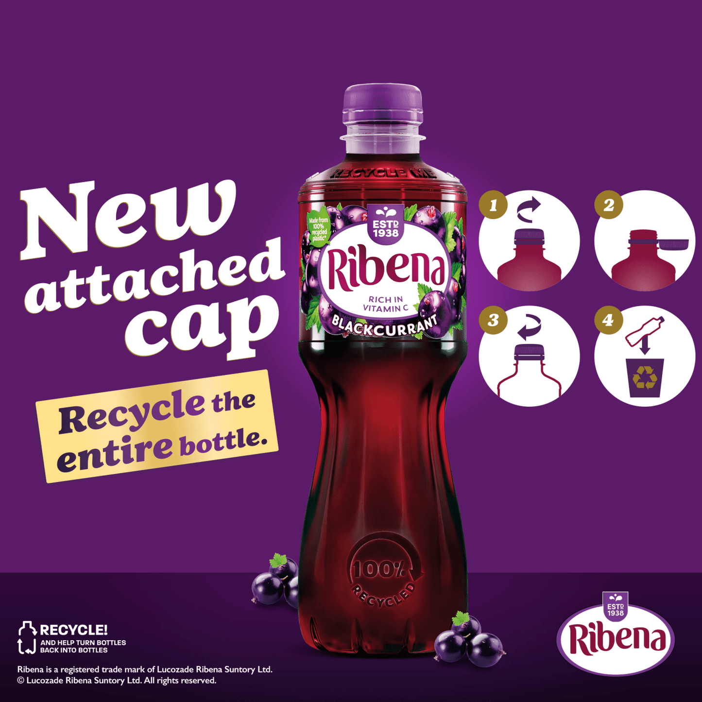 Ribena Blackcurrant Juice Drink 500ml - UK Food & Drink - 5054267002333
