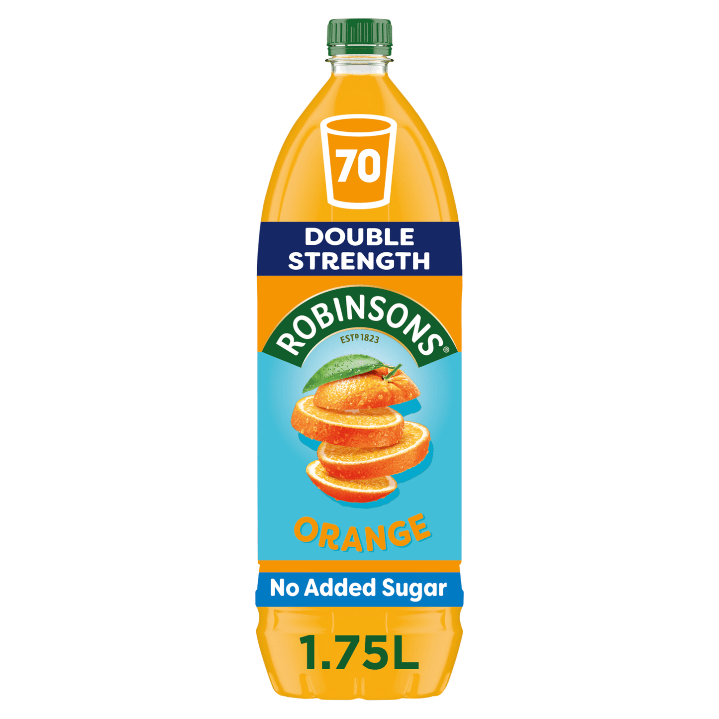Robinsons Double Strength Orange No Added Sugar Fruit Squash 1.75 L - UK Food & Drink - 5010102114135