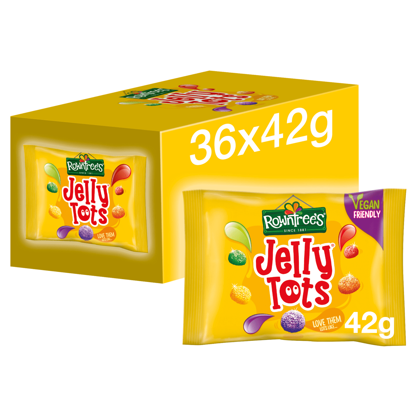 Rowntree's Jelly Tots Sweets Bag 42g - UK Food & Drink - 50426270