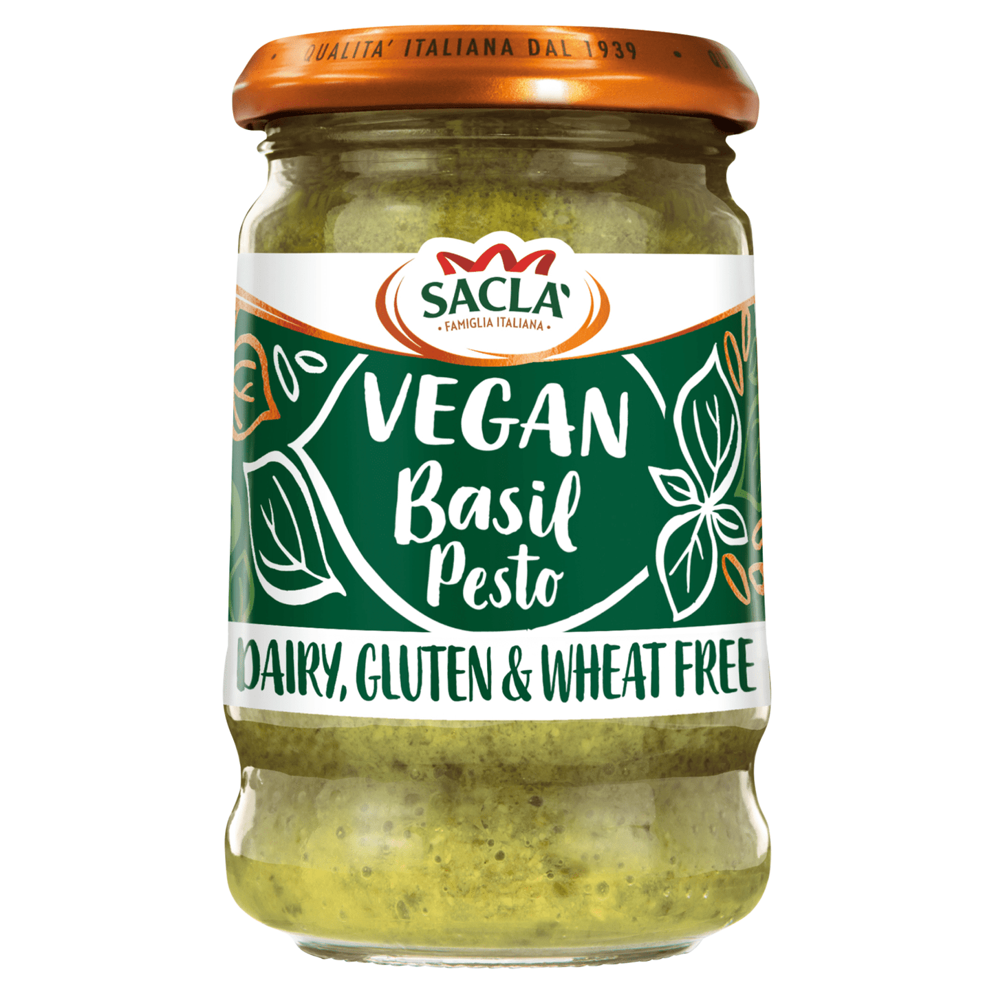 Sacla' Vegan Basil Pesto 190g - UK Food & Drink - 8001060024649