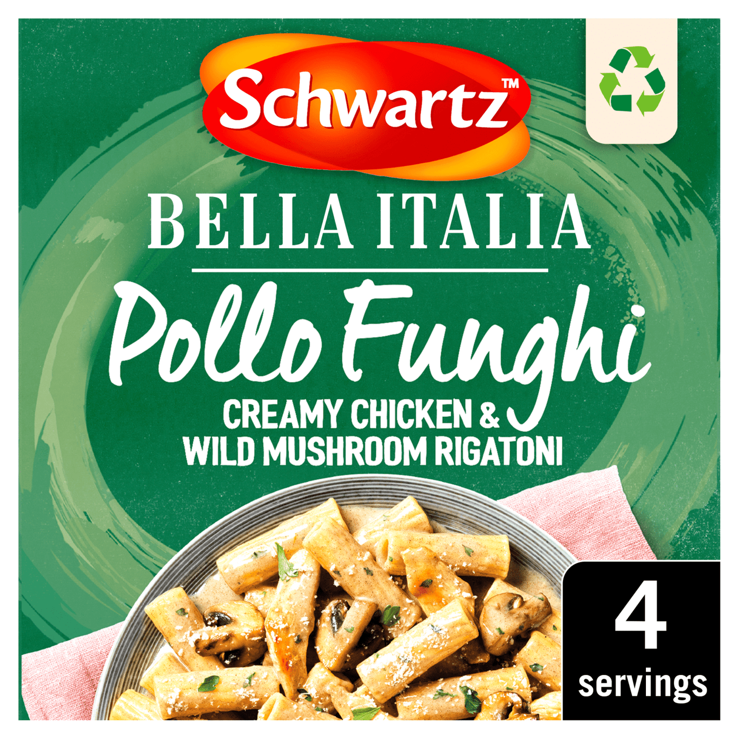 Schwartz Bella Italia Pollo Funghi Creamy Chicken & Wild Mushroom Rigatoni 30g - UK Food & Drink - 5000225028044