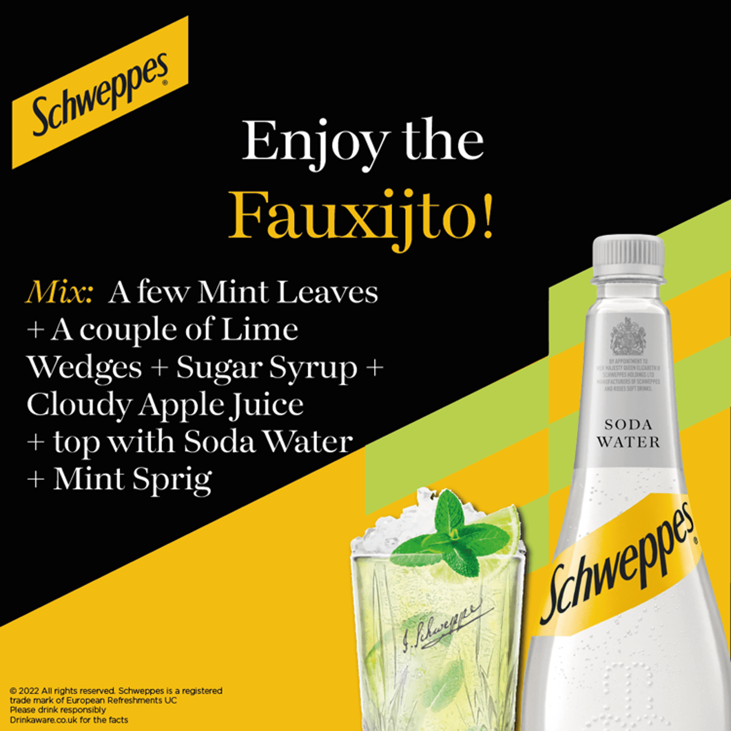 Schweppes Soda Water 1L - UK Food & Drink - 5449000133410