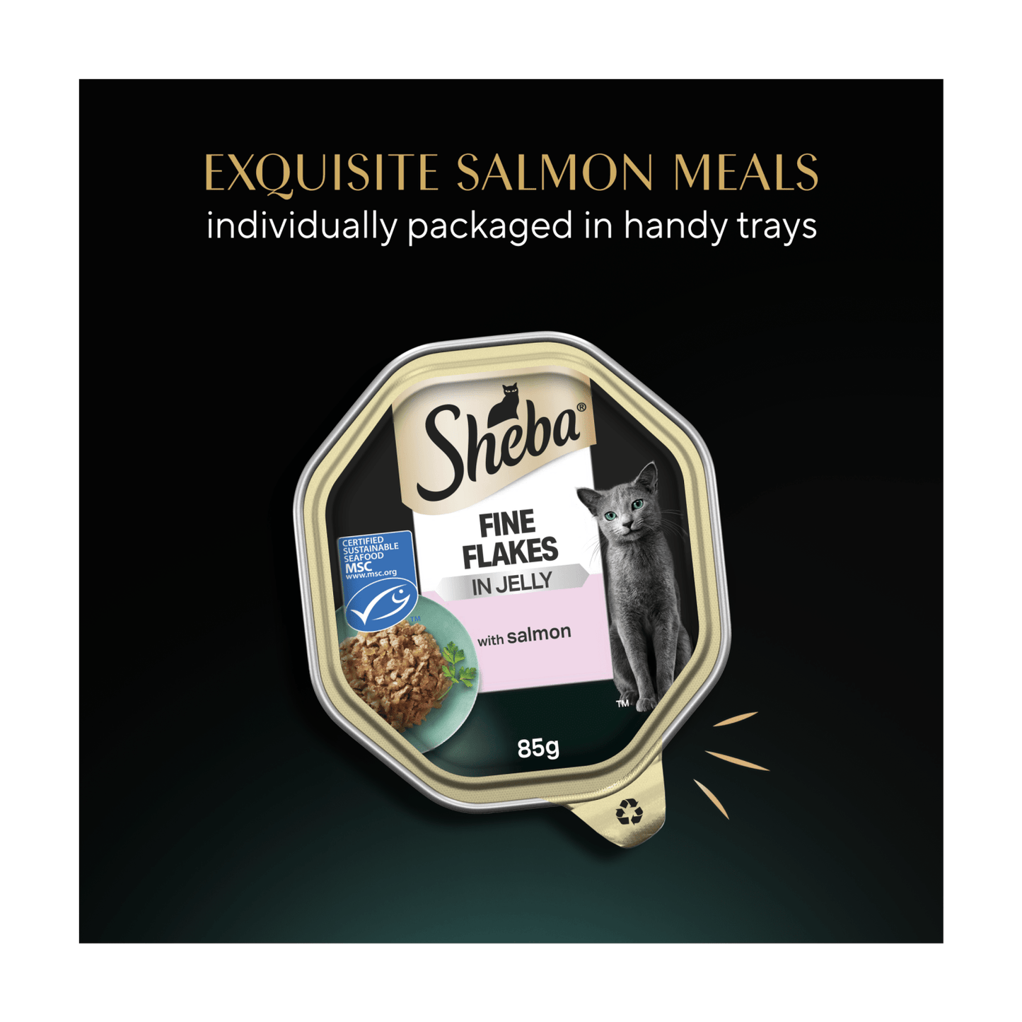 Sheba Fine Flakes In Jelly with Salmon 85g - UK Food & Drink - 4008429166730