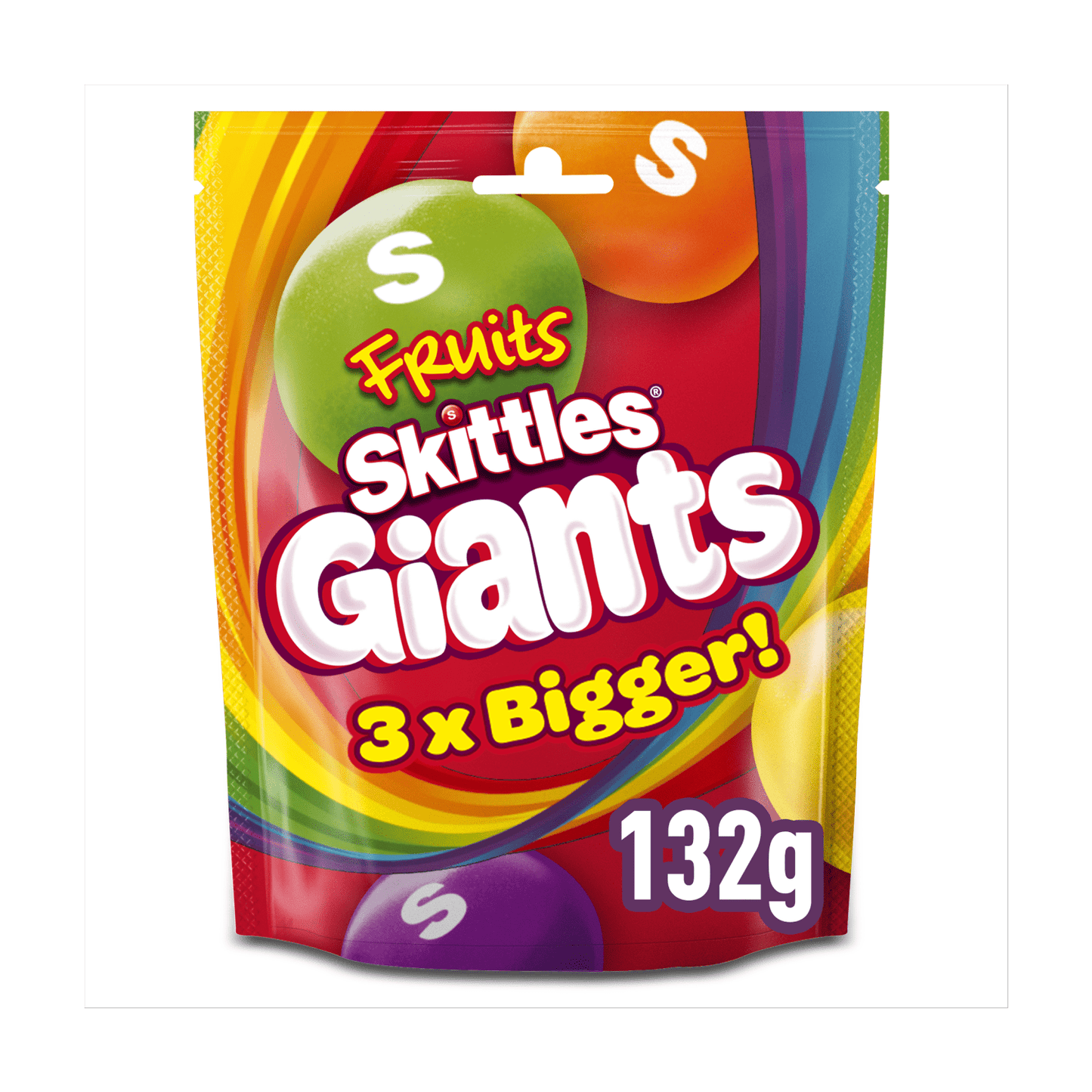 Skittles Fruits Giants 132g - UK Food & Drink - 4009900546164