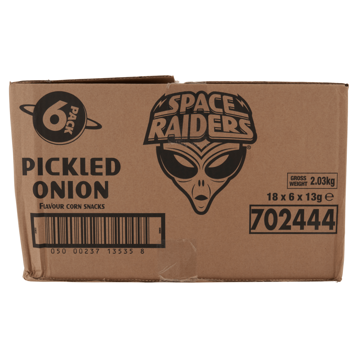 Space Raiders Pickled Onion Flavour Cosmic Corn Snack 6 x 13g - UK Food & Drink - 5000237135365