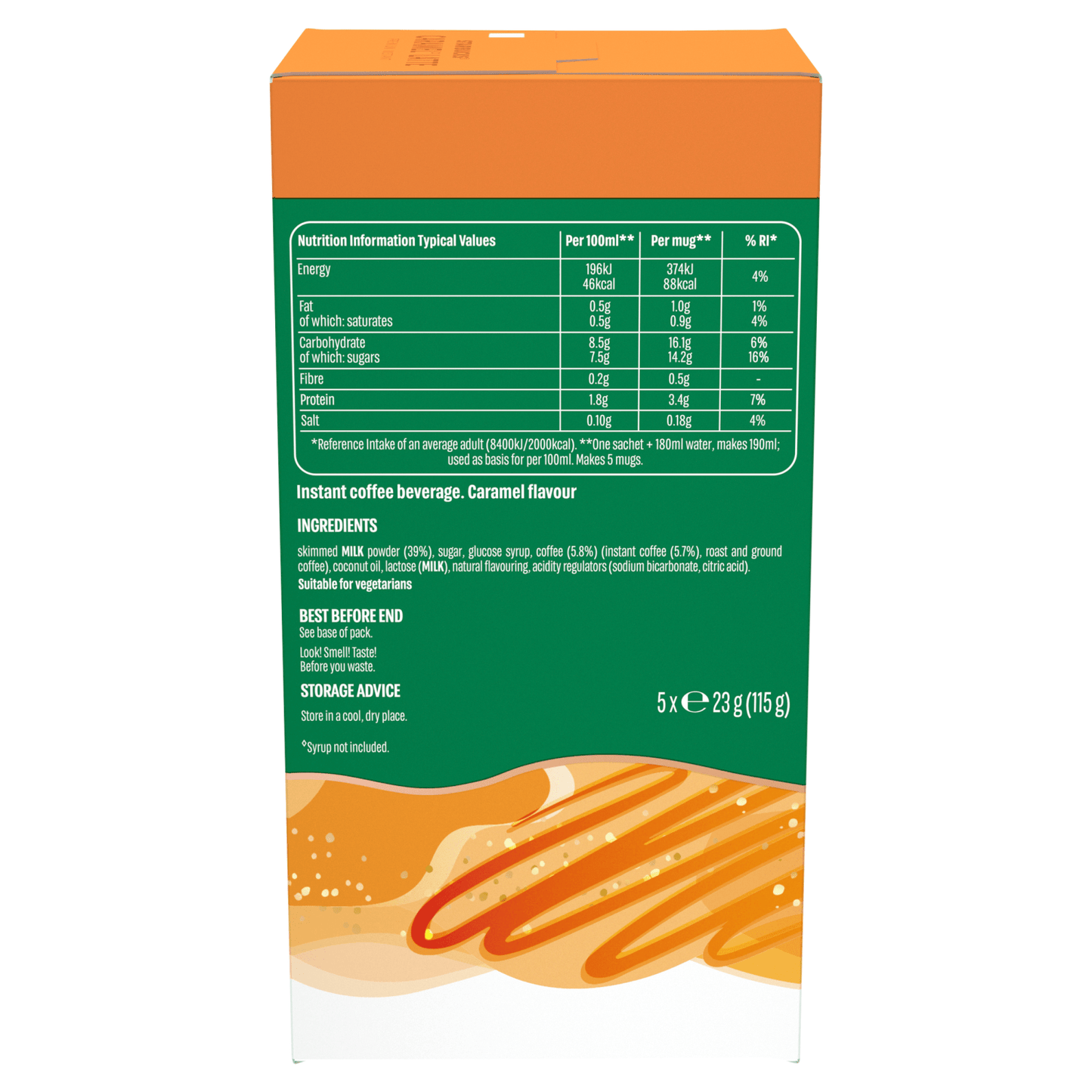 Starbucks Caramel Latte 5 x 23g (115g) - UK Food & Drink - 8445290041302