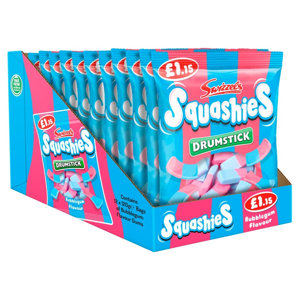 Swizzels Drumstick Squashies Bubblegum Flavour 120g - UK Food & Drink - 5010478230415