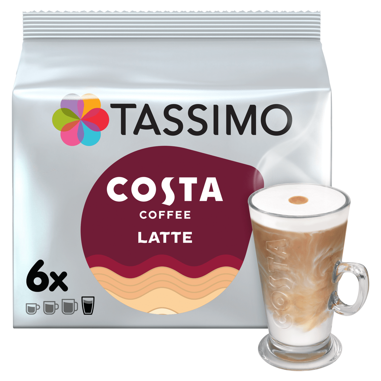 Tassimo Costa 6 Latte 167.4g - UK Food & Drink - 8711000545393