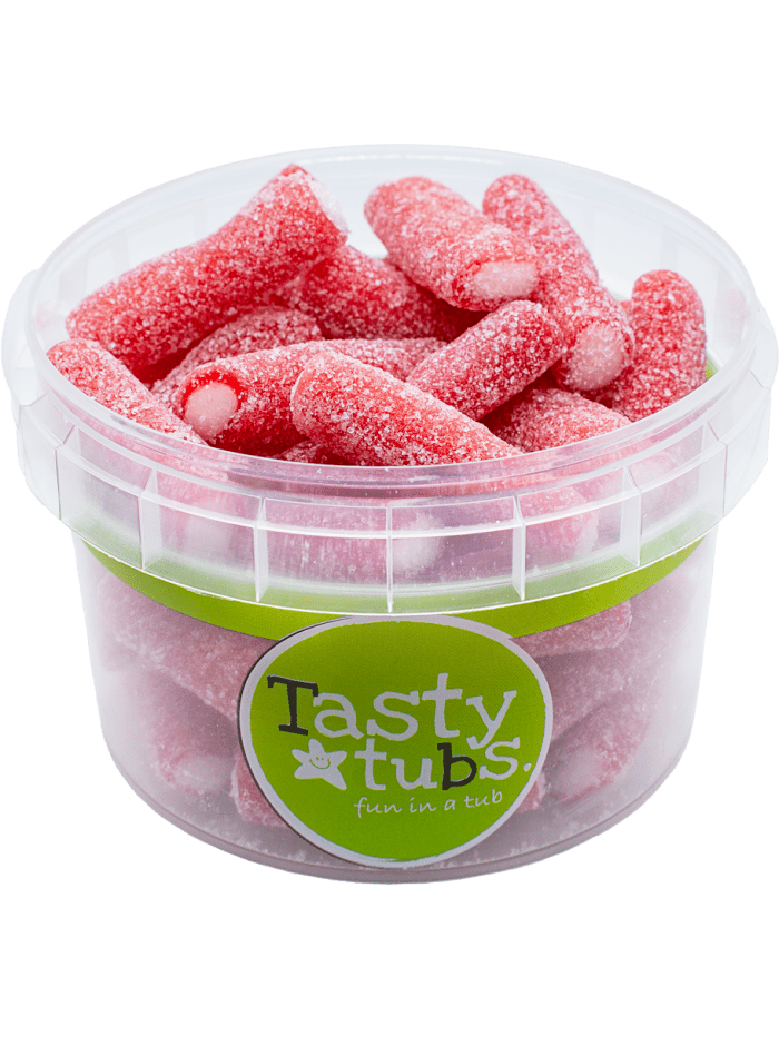 Tasty Tubs Fizzy Strawberry Pencils Pm£1.25 - UK Food & Drink - 5060986460088