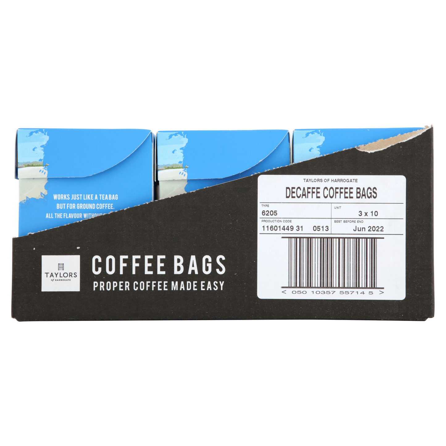 Taylors of Harrogate Decaffé Coffee Bags 10 Enveloped Bags 75g - UK Food & Drink - 615357122482