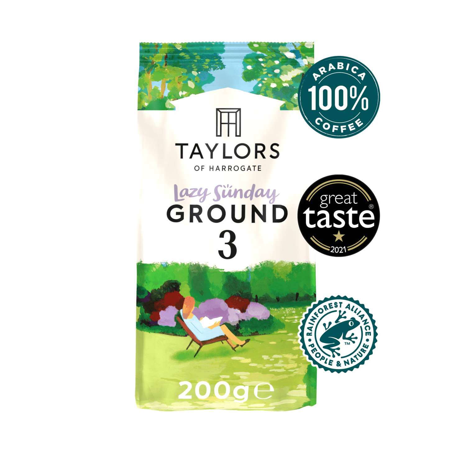 Taylors of Harrogate Lazy Sunday Ground Roast Coffee 200g - UK Food & Drink - 615357752580