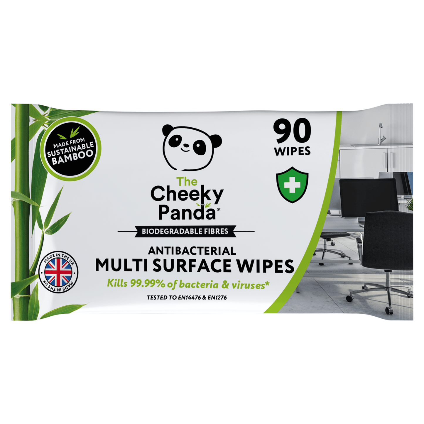 The Cheeky Panda 100% Bamboo Antibacterial Multi Surface Wipes - UK Food & Drink - 5060561630417