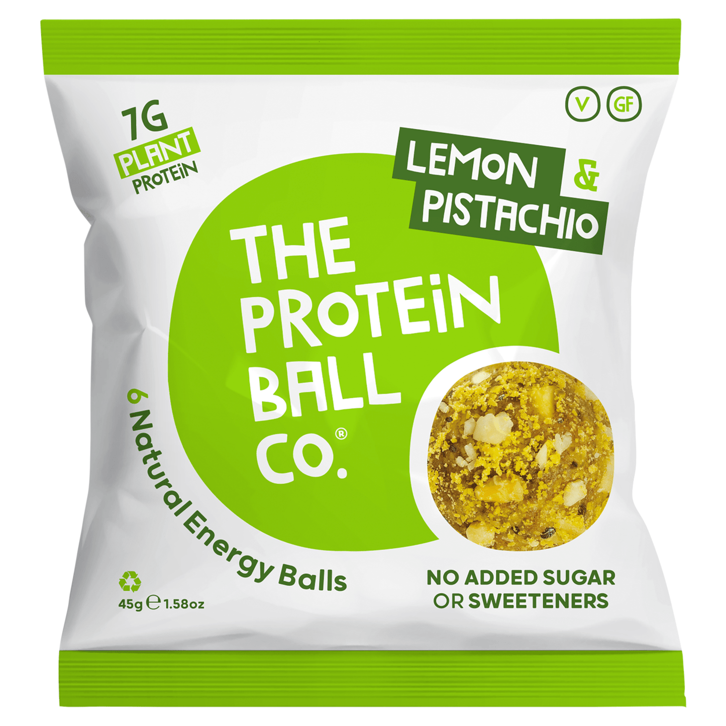 The Protein Ball Co Lemon & Pistachio Protein Ball - UK Food & Drink - 813047020005