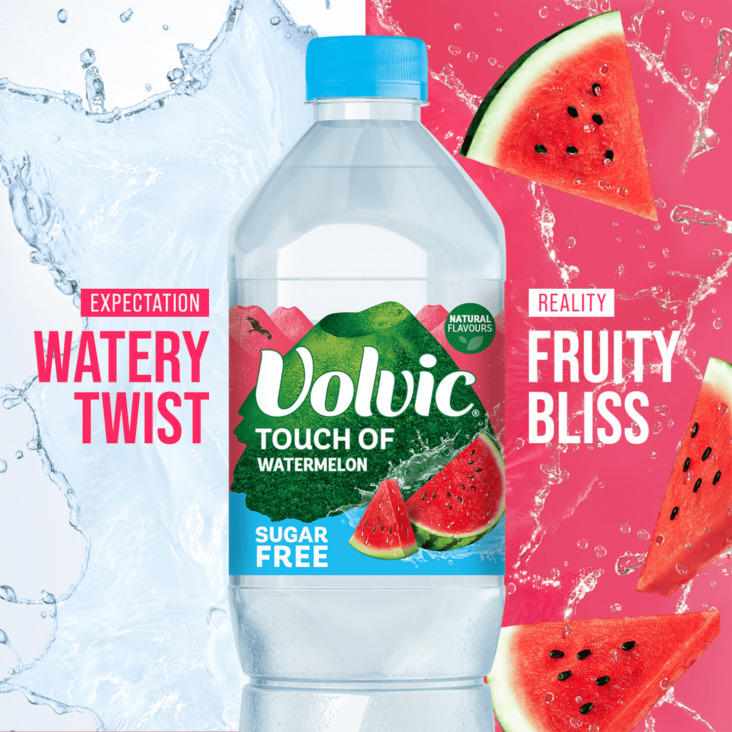 Volvic Touch of Watermelon 500ml - UK Food & Drink - 3057640493218