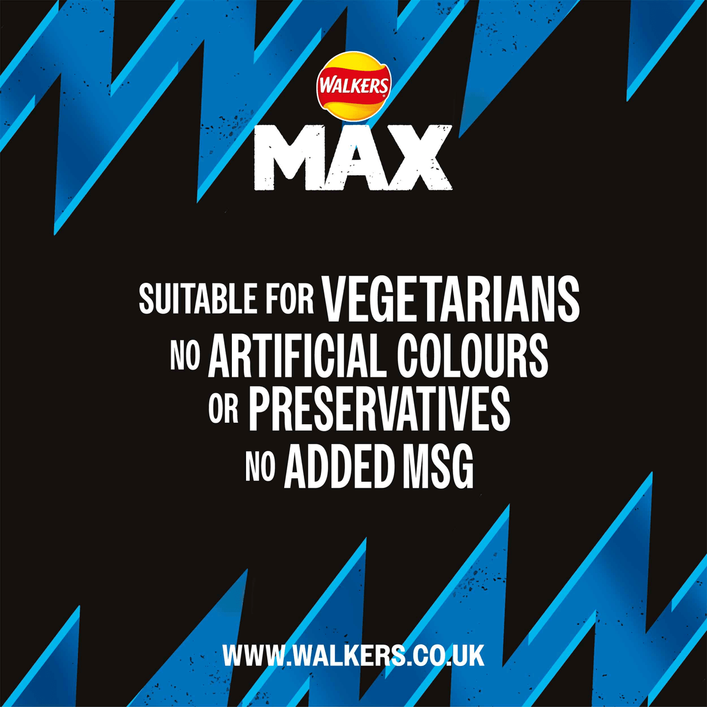 Walkers Max Zingy Salt & Malt Vinegar Crisps 50g - UK Food & Drink - 5000328636702
