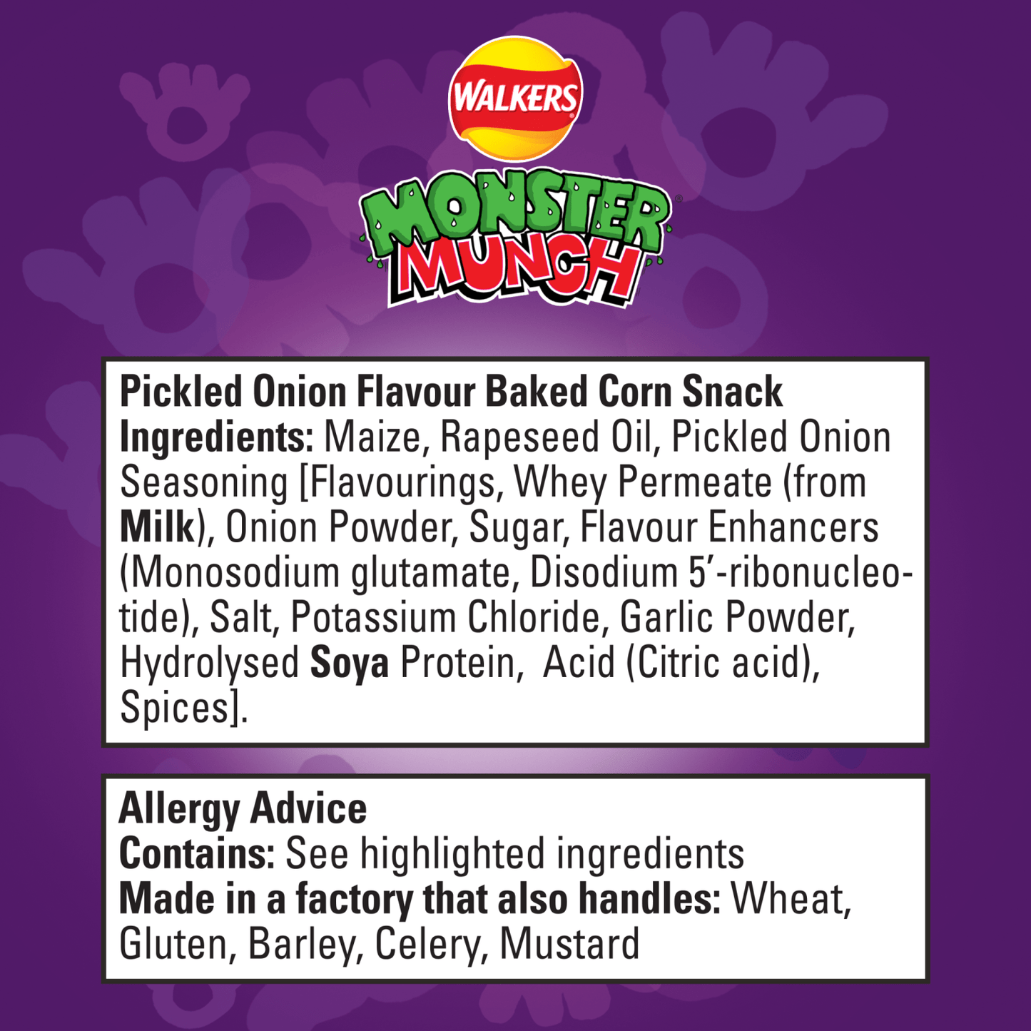 Walkers Monster Munch Pickled Onion Snacks Crisps 40g - UK Food & Drink - 5000328531007