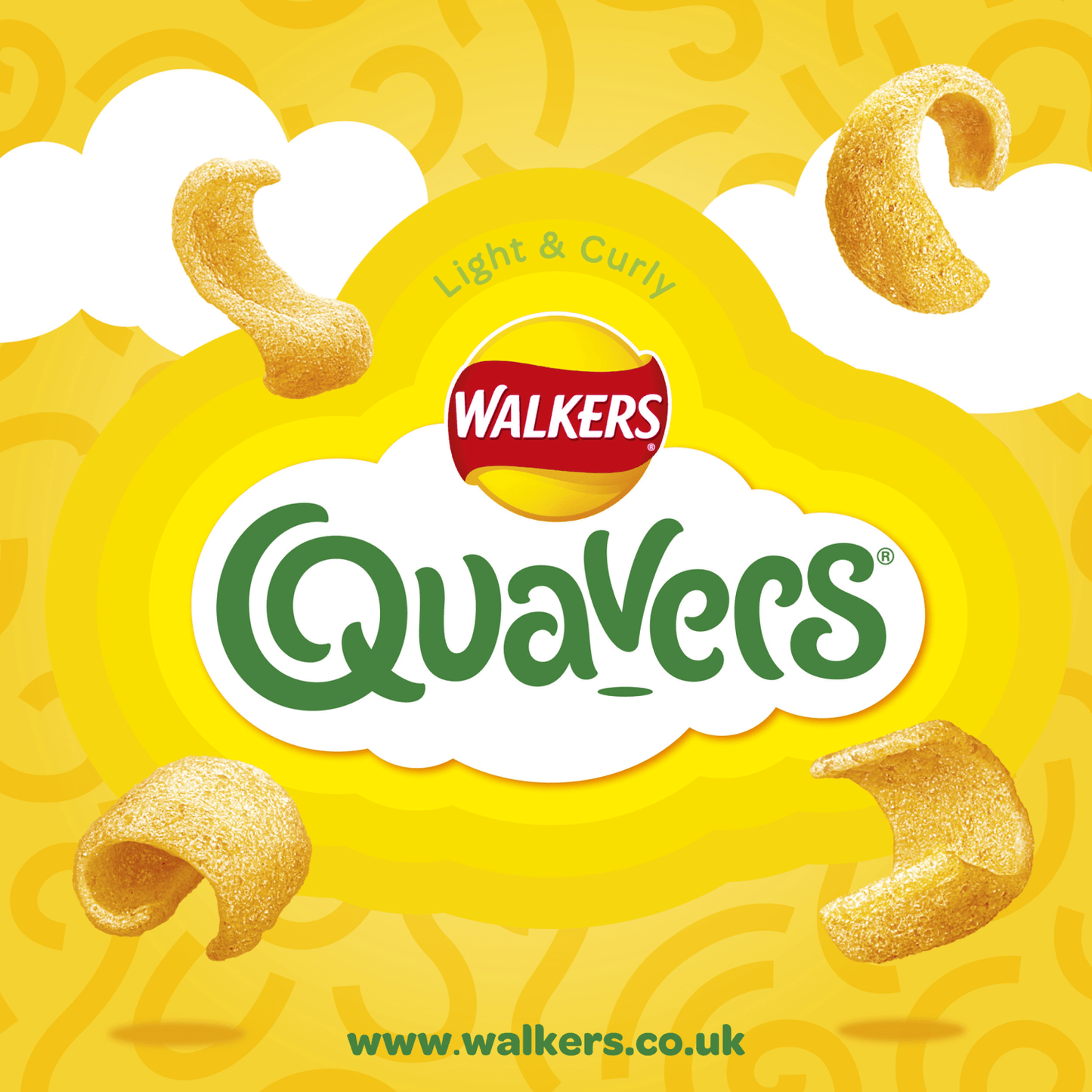 Walkers Quavers Cheese Multipack Snacks Crisps 12x16g - UK Food & Drink - 5000328868394