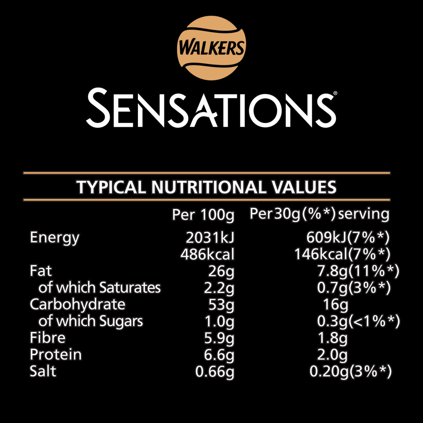 Walkers Sensations Salted & Black Peppercorn Sharing Crisps 150g - UK Food & Drink - 5000328025438