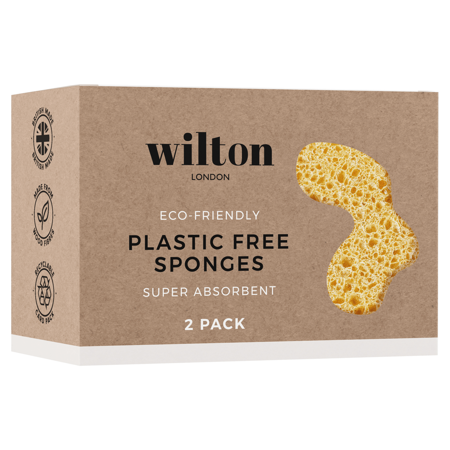 Wilton London 2 Plastic Free Sponges - UK Food & Drink - 5060559440295