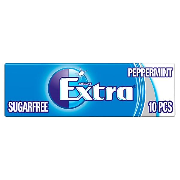 Wrigley's Extra Peppermint Chewing Gum Sugar Free 10 Pieces 14g - UK Food & Drink - 40099361
