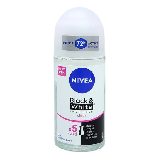 Nivea Roll On 50ml Black & White Invisible for Women