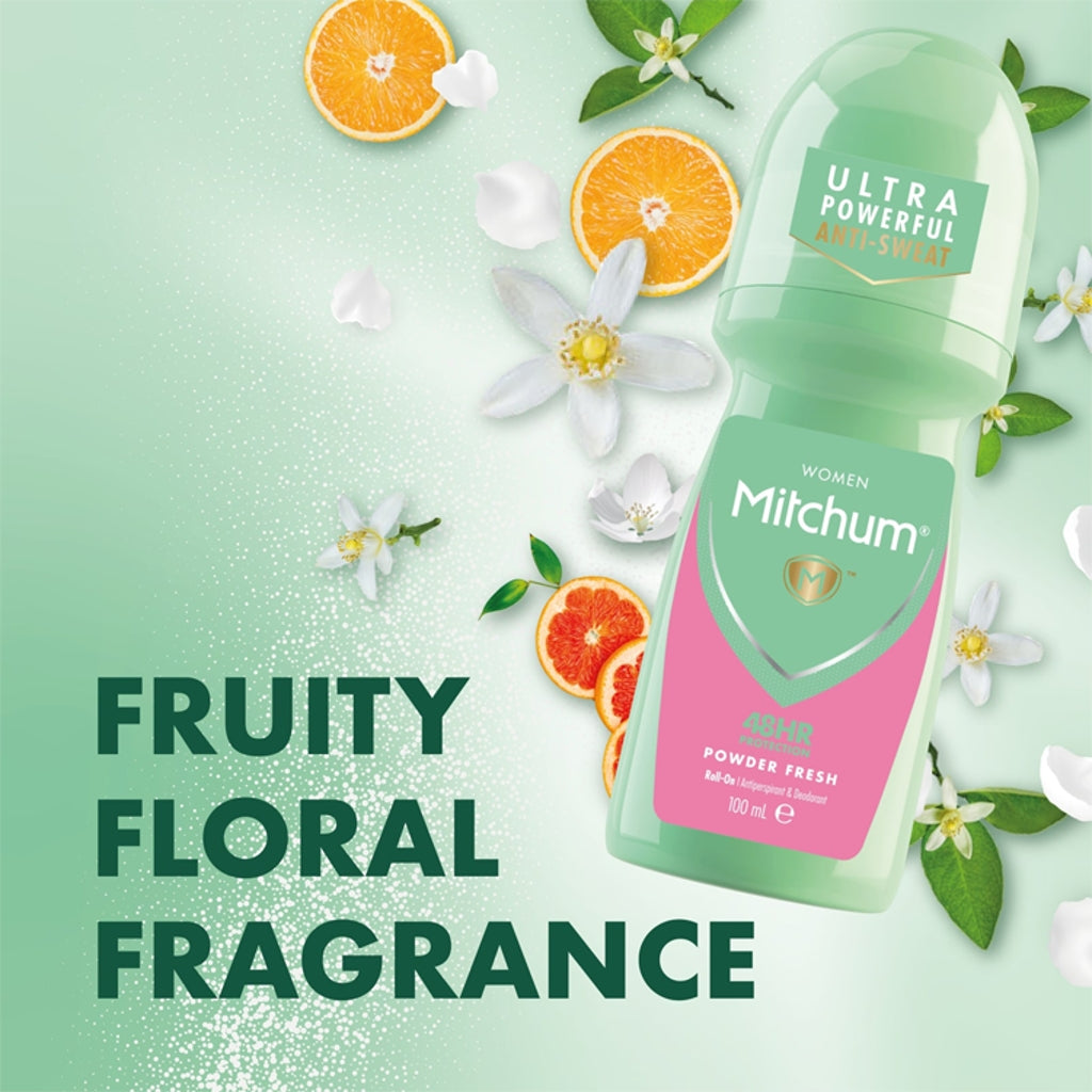Mitchum Advanced Roll On 100ml Powder Fresh