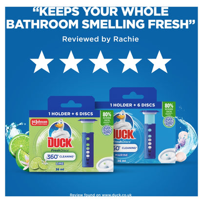 Toilet Duck Fresh Disc Holder Starter Pack Lime 6s 36ml