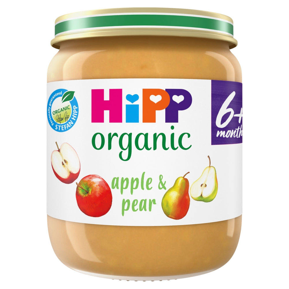 HiPP Organic Apple and Pear Baby Food Jar 4+ Months 125g