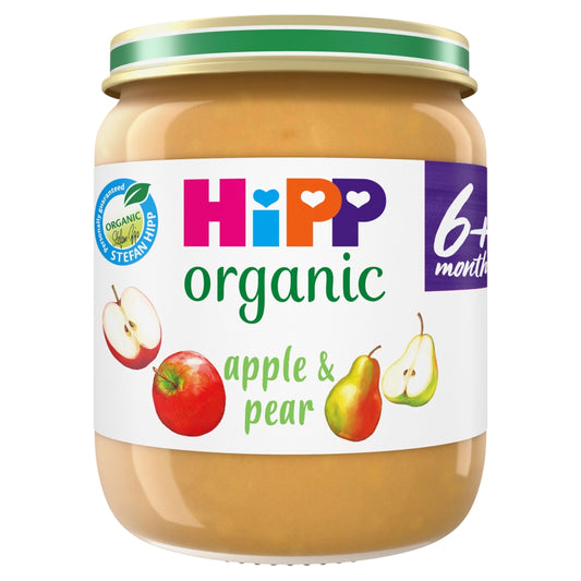 HiPP Organic Apple and Pear Baby Food Jar 4+ Months 125g