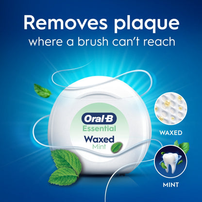 Oral B Dental Floss 50m Essential Mint - Hewbrew Text