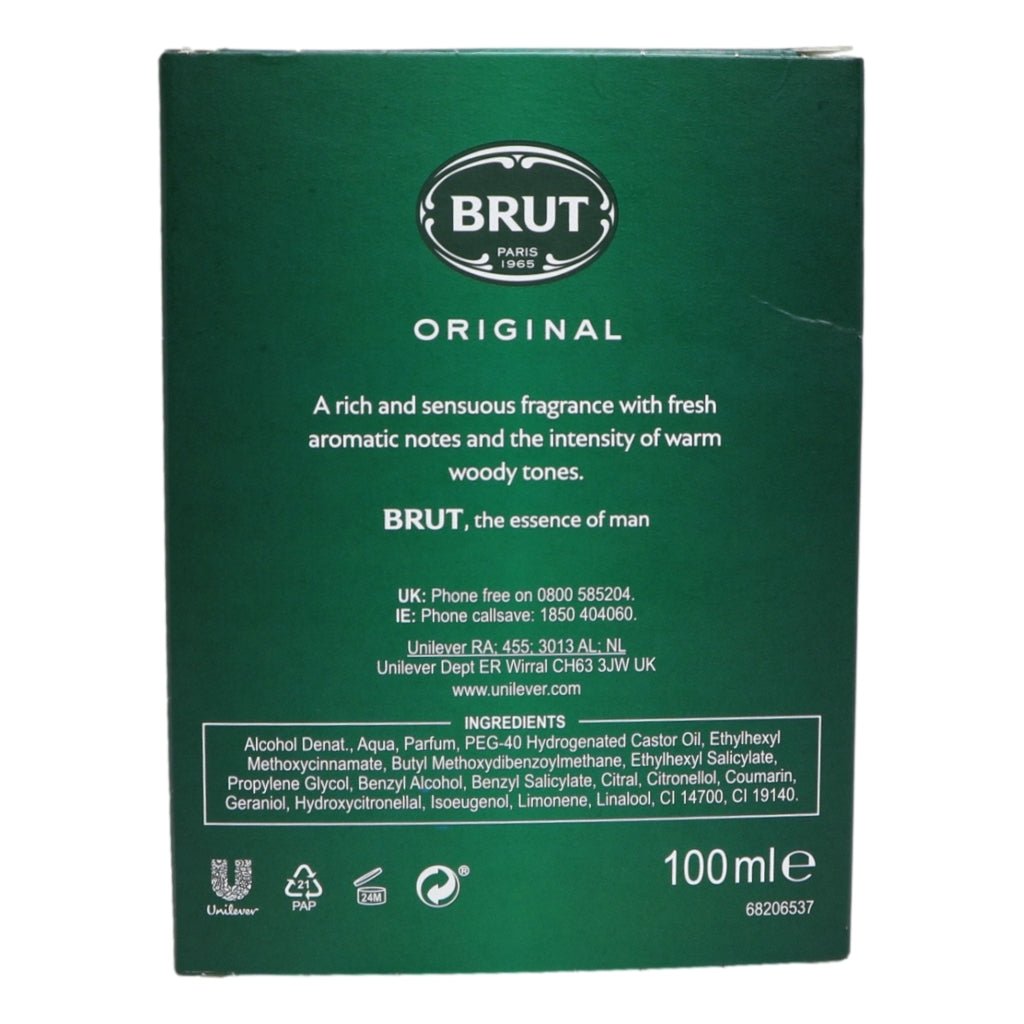 Brut Eau De Toilette 100ml Spray Original (Boxed)