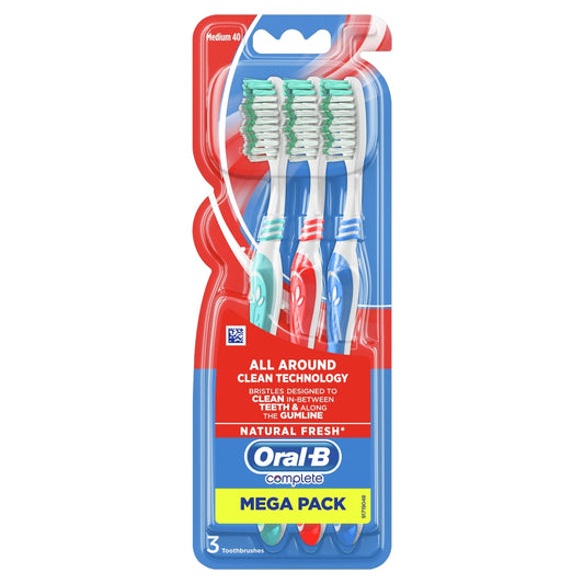 Oral B Toothbrush 3pk All Around Clean Natural Fresh