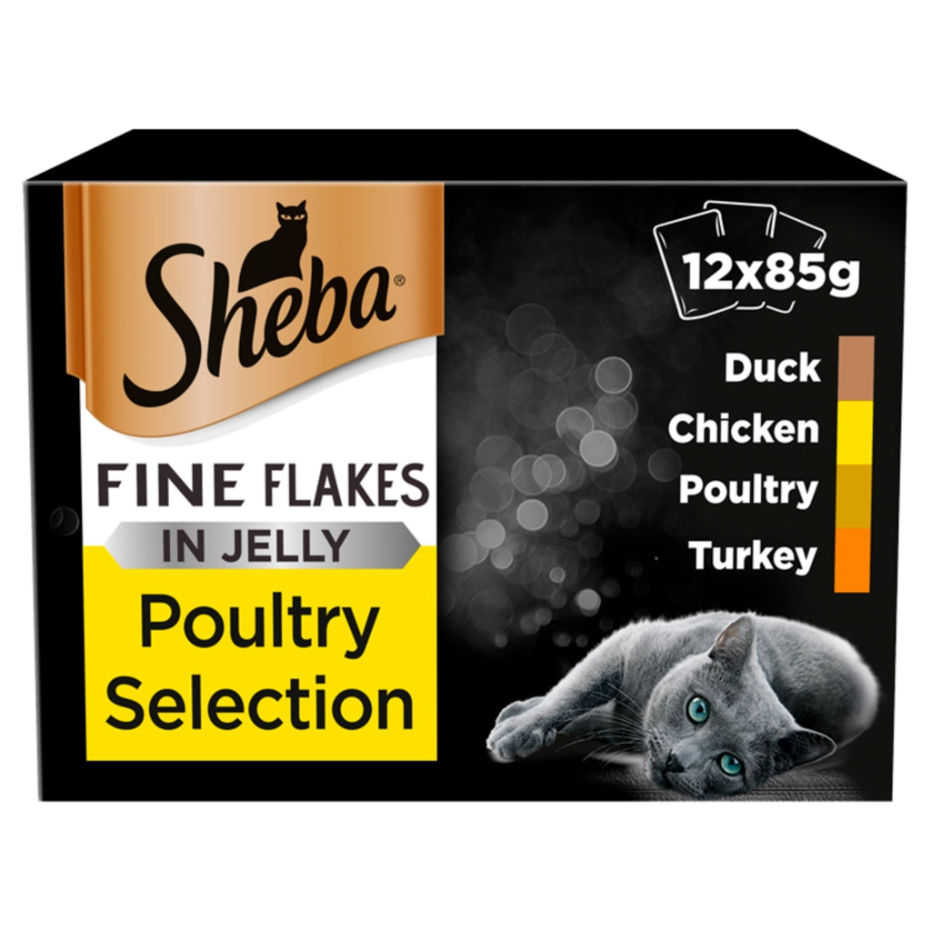 Buy Sheba Fine Flakes Cat Pouch Poultry In Jelly 12Pk online at Intamarque Wholesale – Trusted FMCG distributor