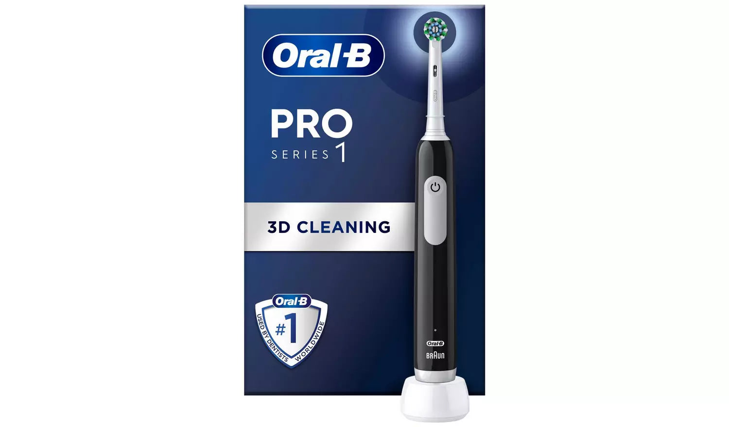 Oral-B Toothbrush Electric Rechargeable Pro Series 1 Cross Action Black