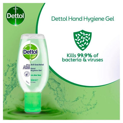 Dettol Anti-Bacterial Hand Hygiene Gel 50ml Aloe Vera