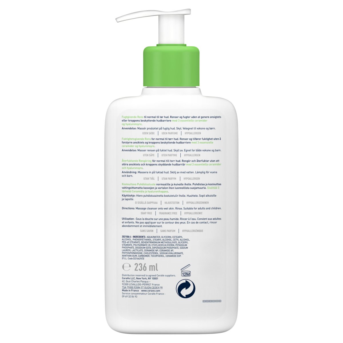 Cerave 473ml Hydrating Facial Cleanser