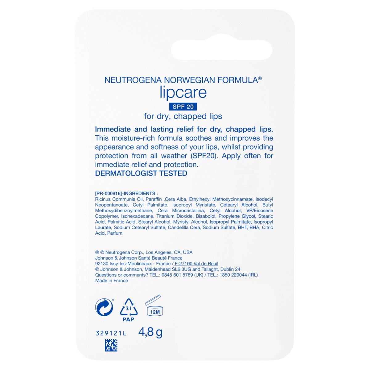 Neutrogena Norwegian Formula 4.8G Lipstick Balm