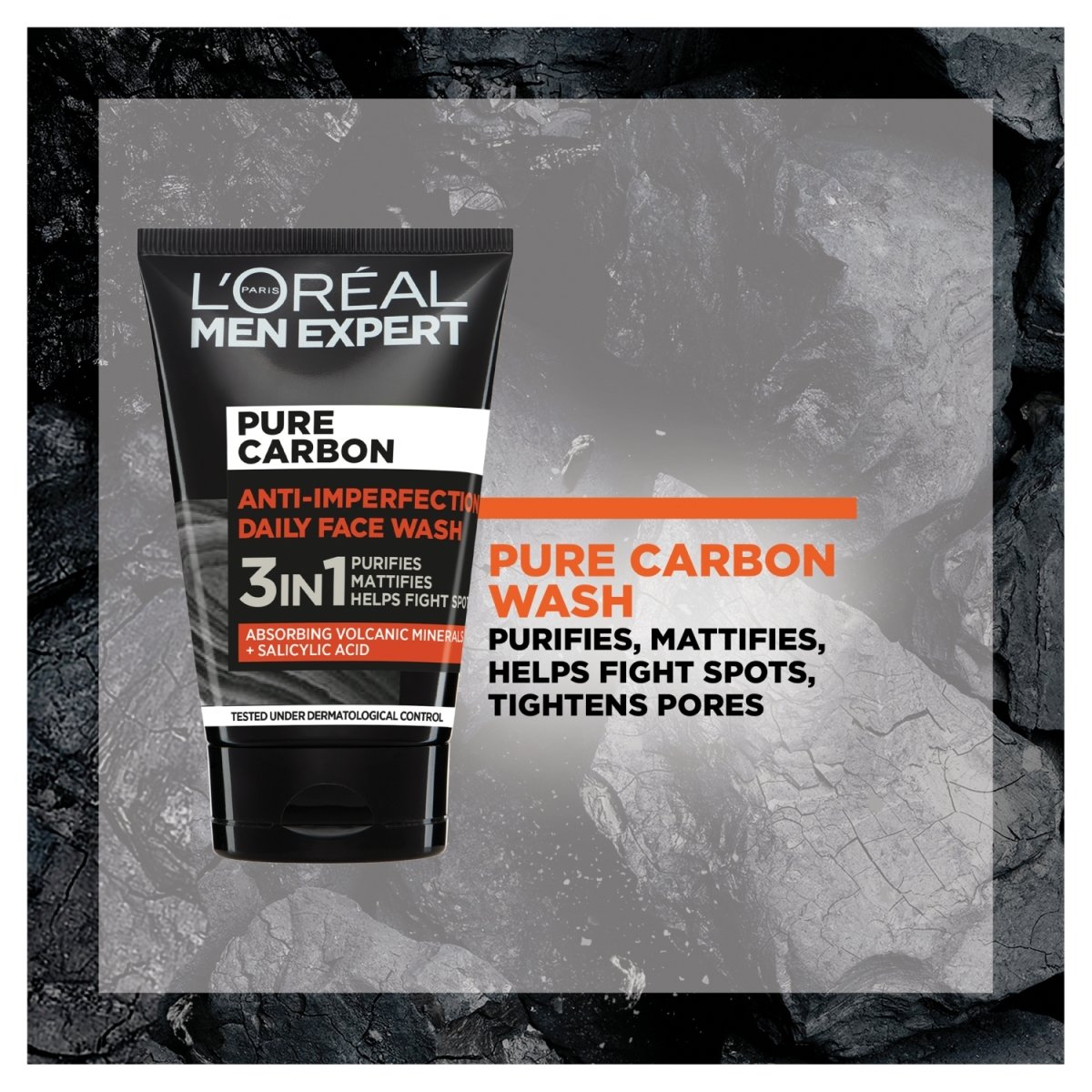 L'Oreal Men Expert Pure Carbon 3 in 1  Face Wash 100ml