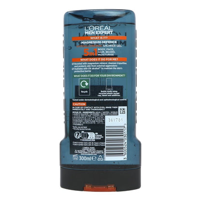 L'Oreal Men Expert Shower Gel 300ml Magnesium Hypoallergenic