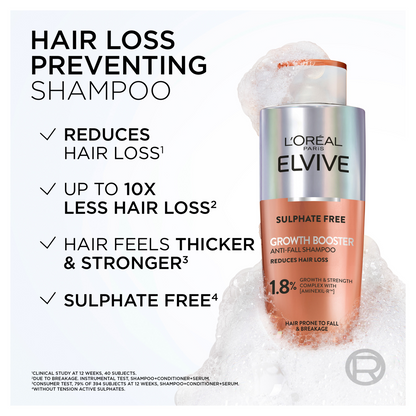 L'Oreal Elvive Shampoo 200ml Growth Booster