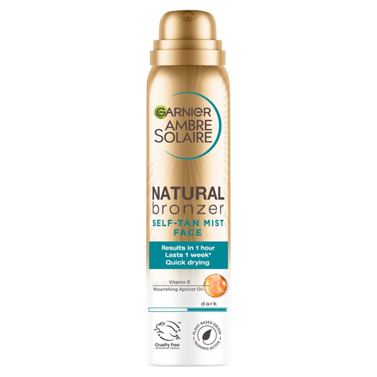 GarnierAmbre Solaire NATURAL BRONZER Self Tan Mist Face Dark 75ml