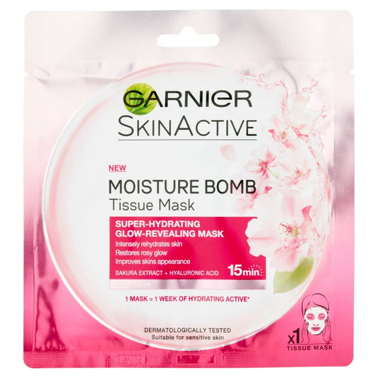 Garnier Moisture Bomb Tissue Mask (Dull Skin -Sakura)